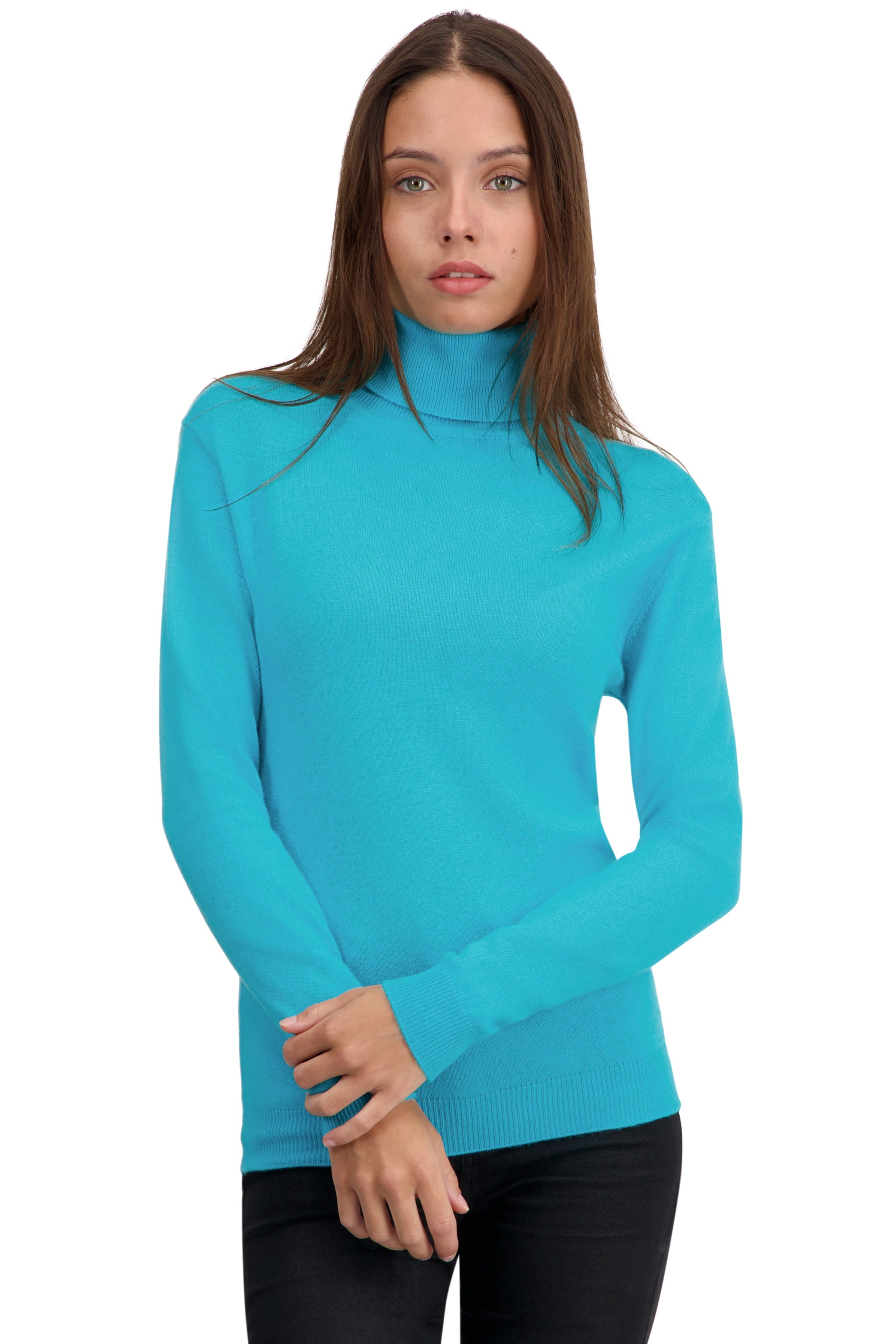 Cashmere ladies roll neck tale first kingfisher xl