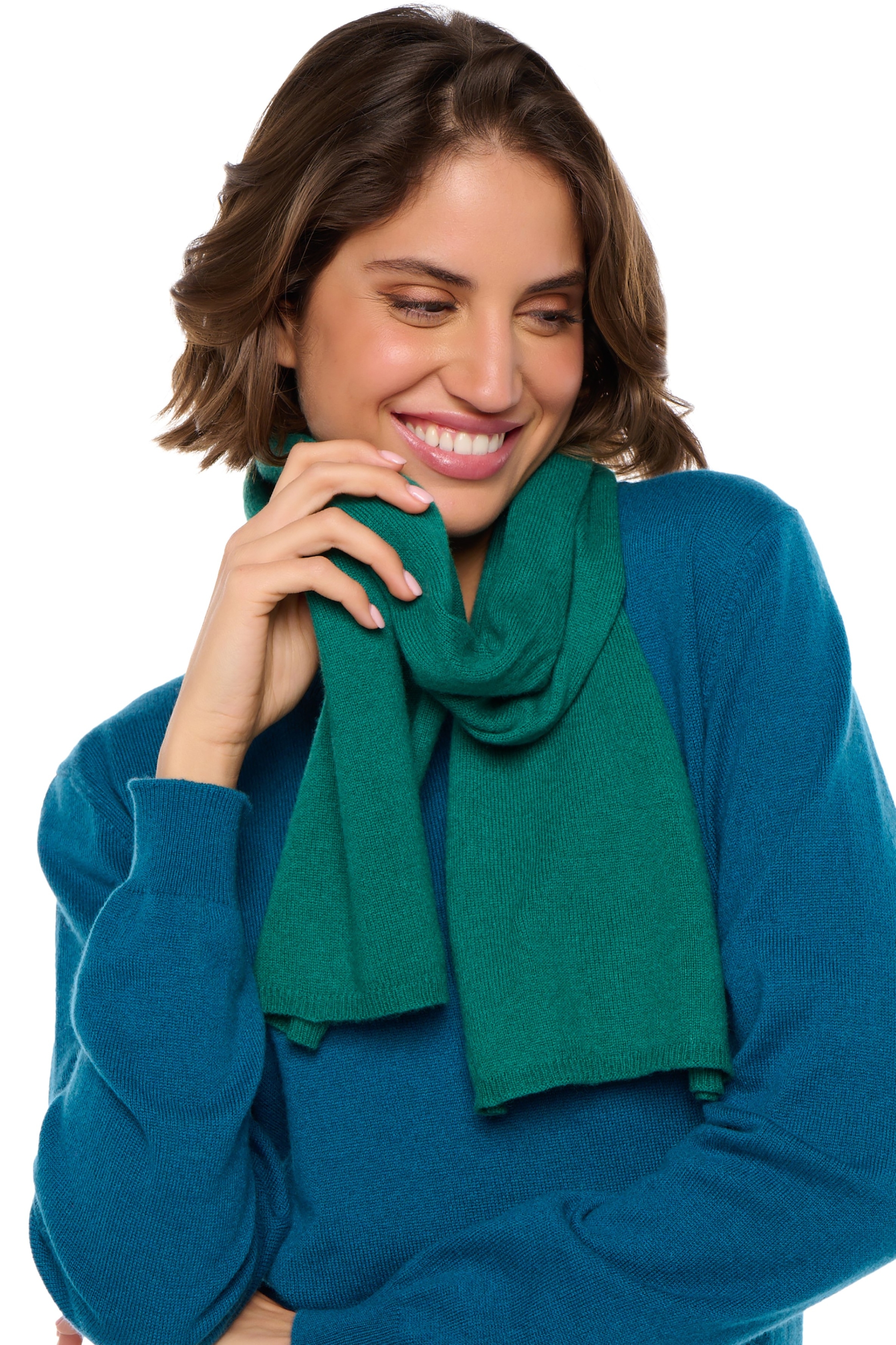 Cashmere ladies scarves mufflers ozone botanical 160 x 30 cm