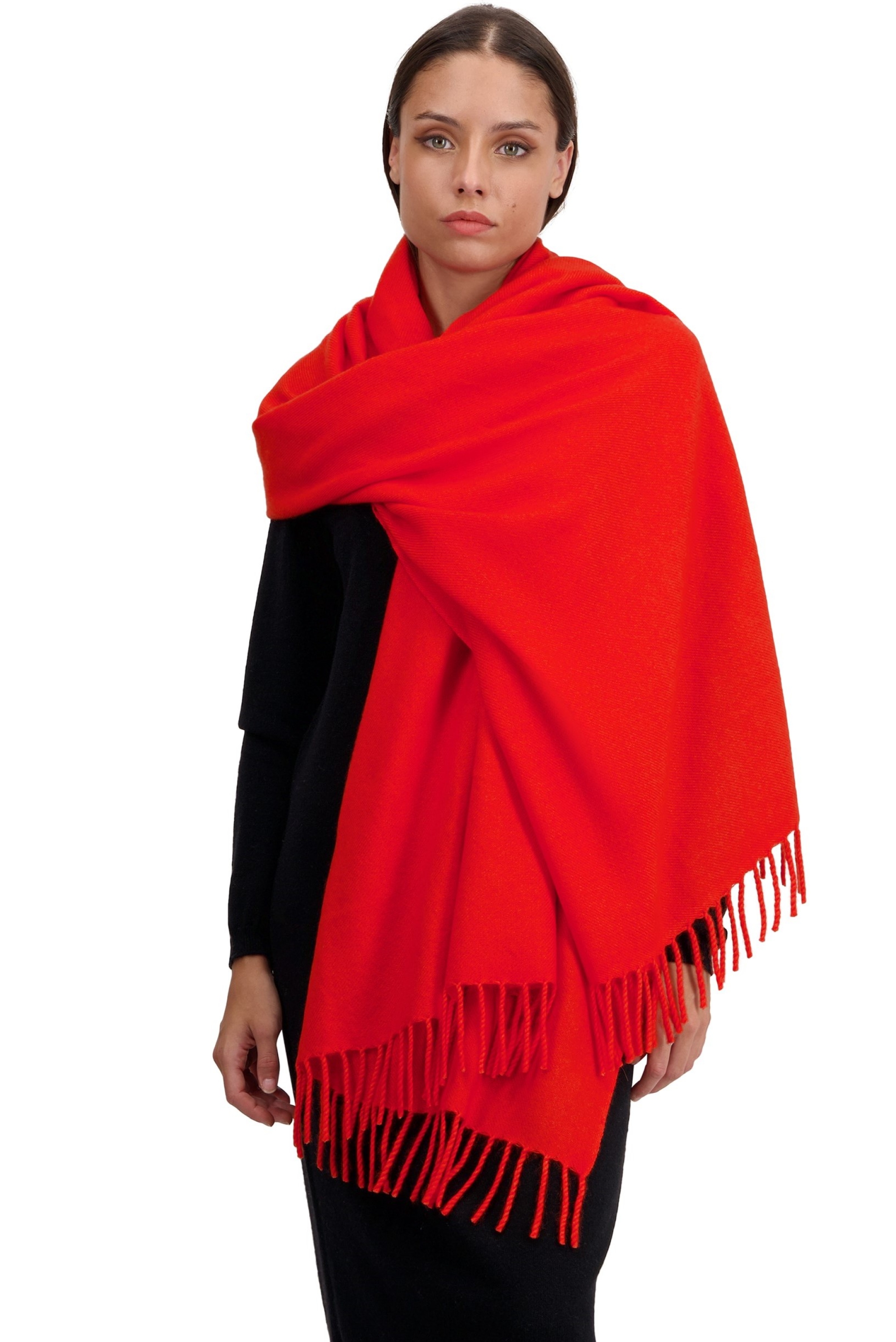 Cashmere ladies shawls niry pumpkin 200x90cm