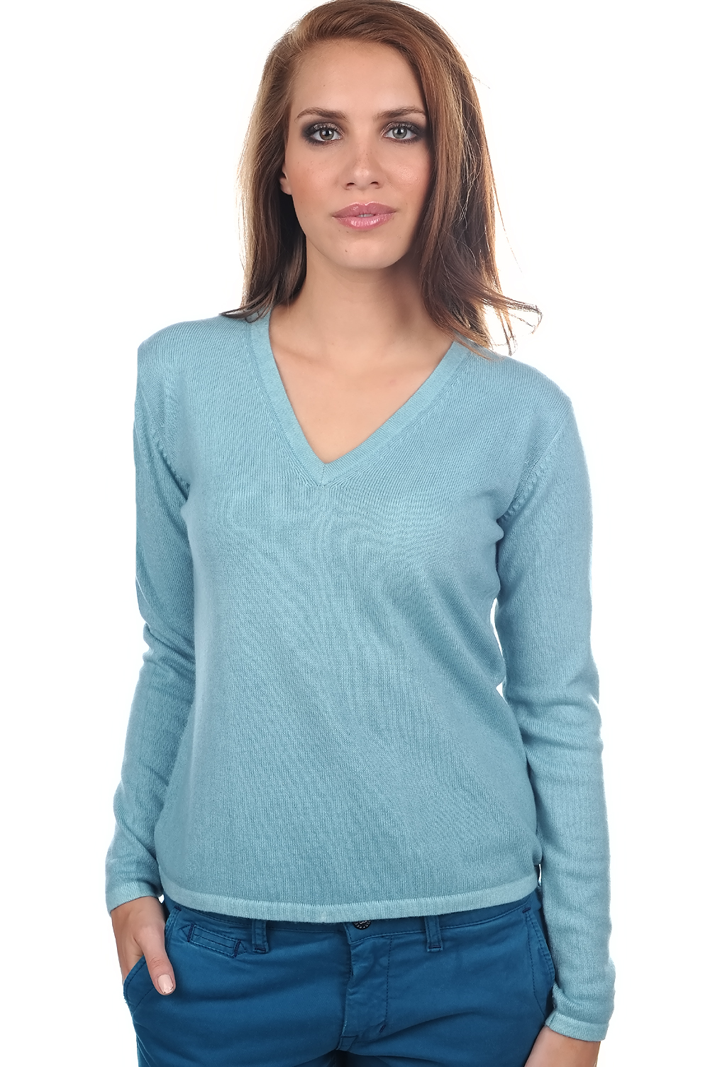 Cashmere ladies spring summer collection emma teal blue 2xl