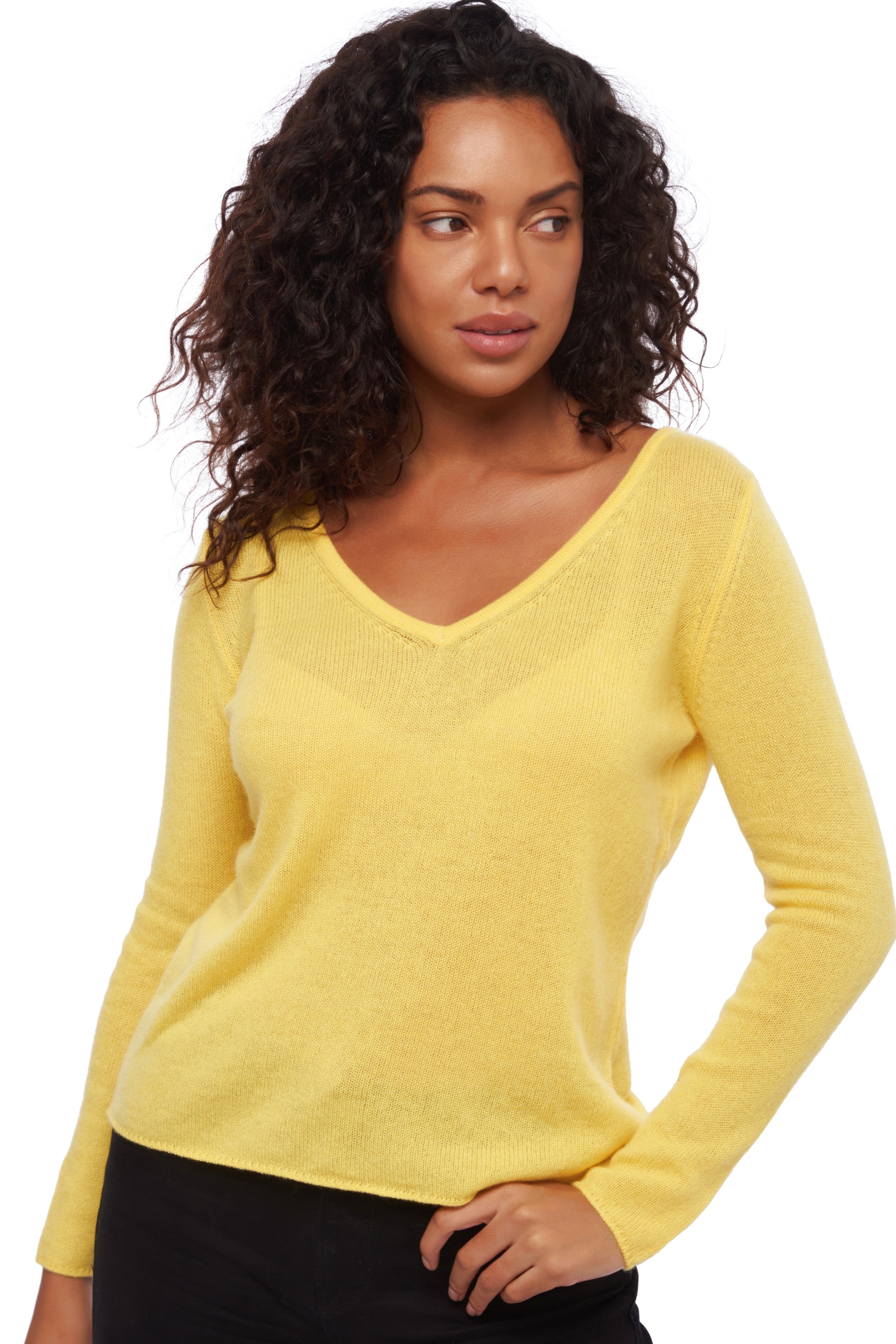 Cashmere ladies spring summer collection flavie cyber yellow l