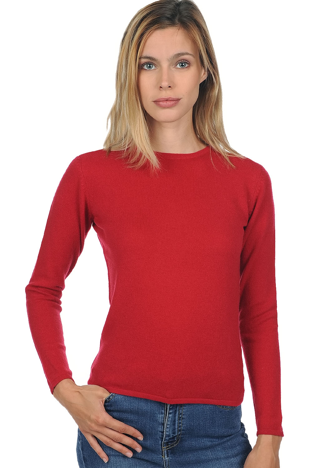 Cashmere ladies spring summer collection line blood red 3xl