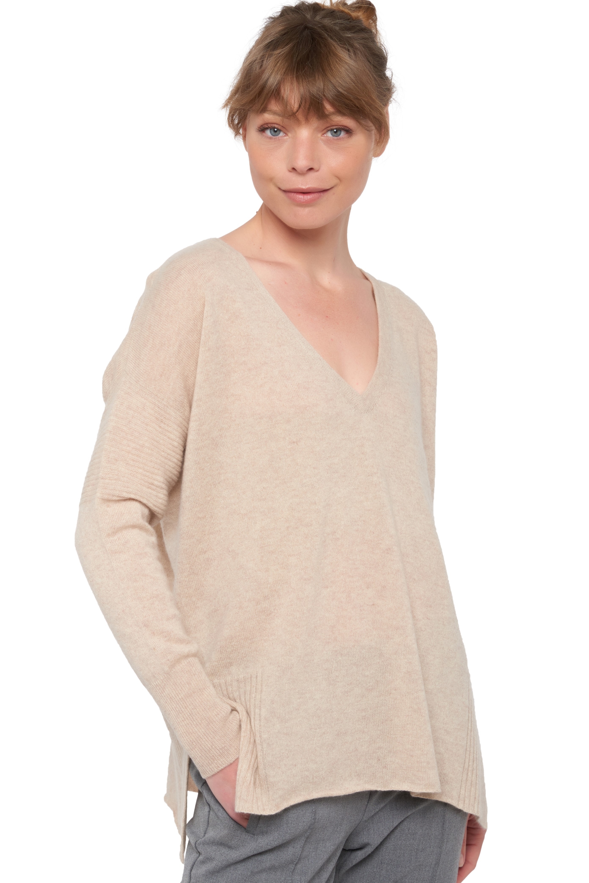 Cashmere ladies spring summer collection uhaina natural beige s