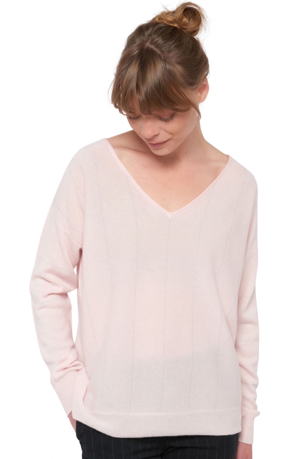 Cashmere ladies summertime sweaters widget shinking violet   blush s1
