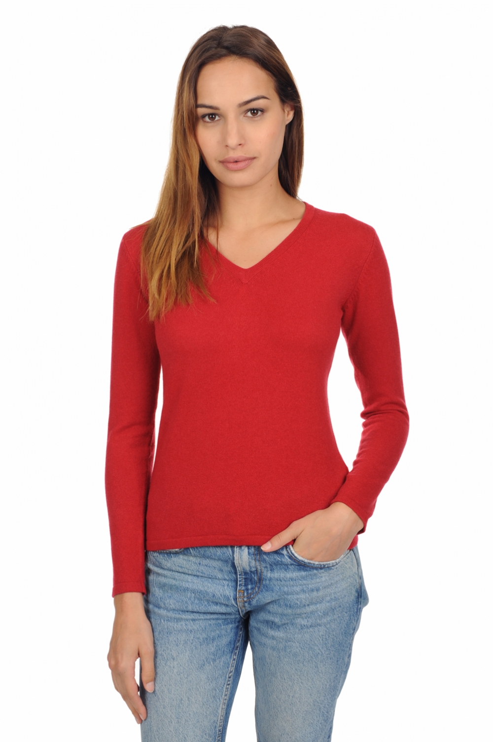 Cashmere ladies timeless classics emma blood red xl