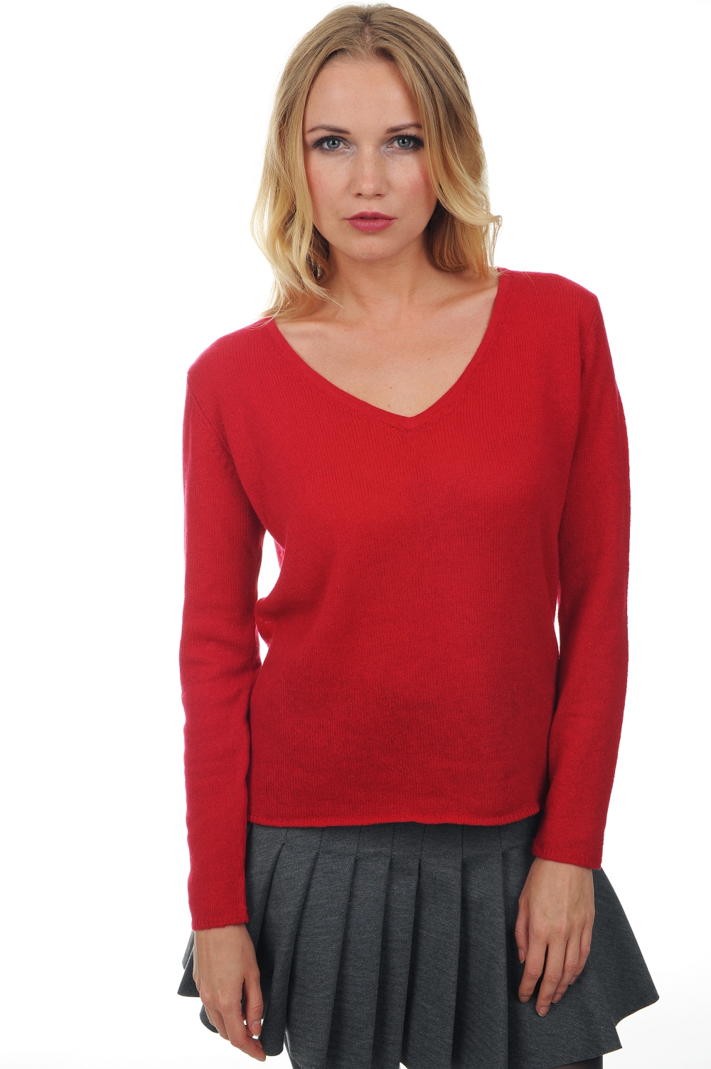 Cashmere ladies timeless classics flavie blood red m