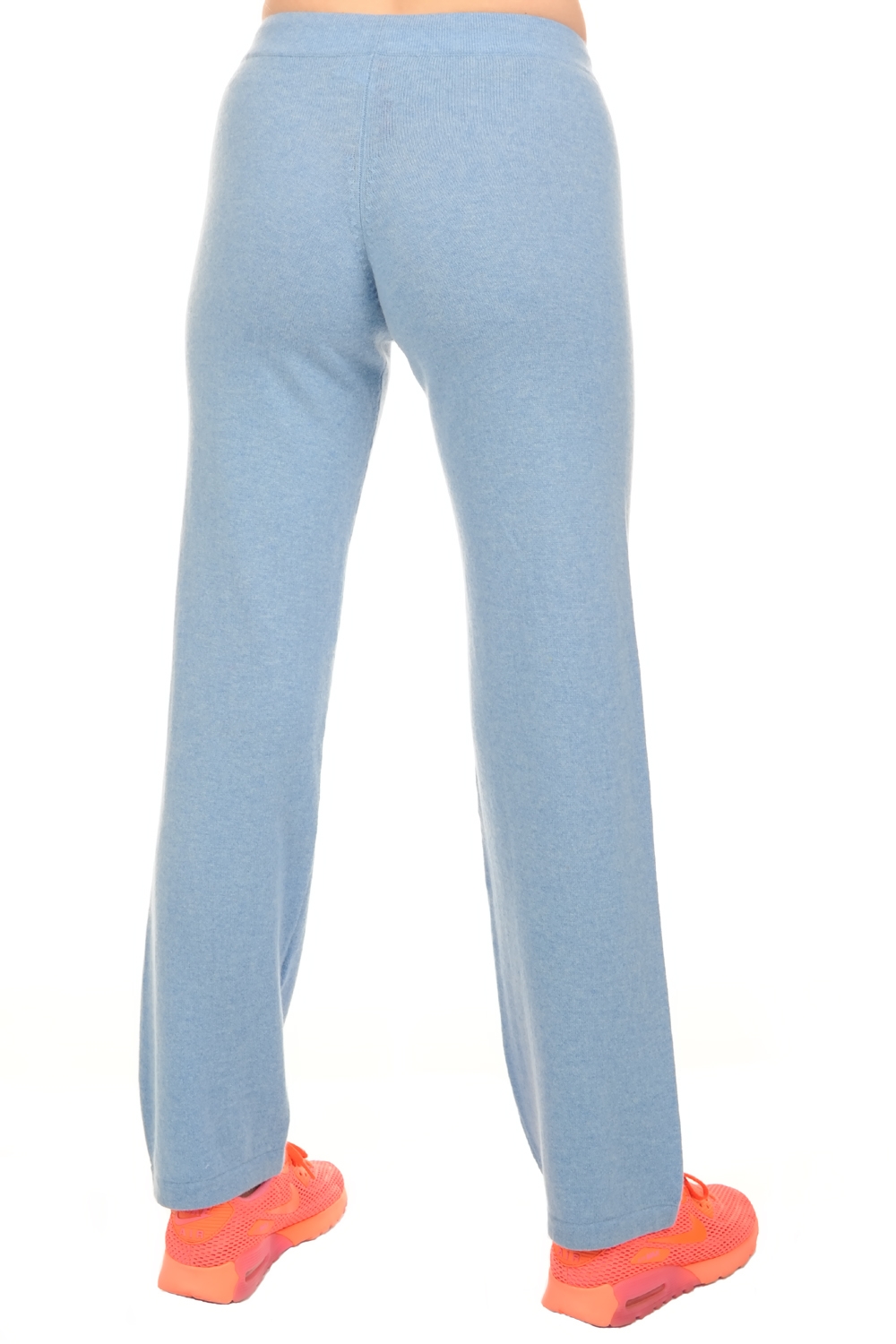 Cashmere ladies trousers leggings malice azur blue chine s