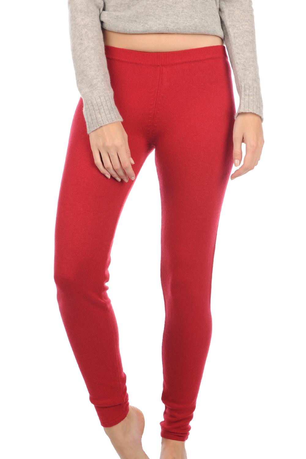Cashmere ladies trousers leggings xelina blood red s