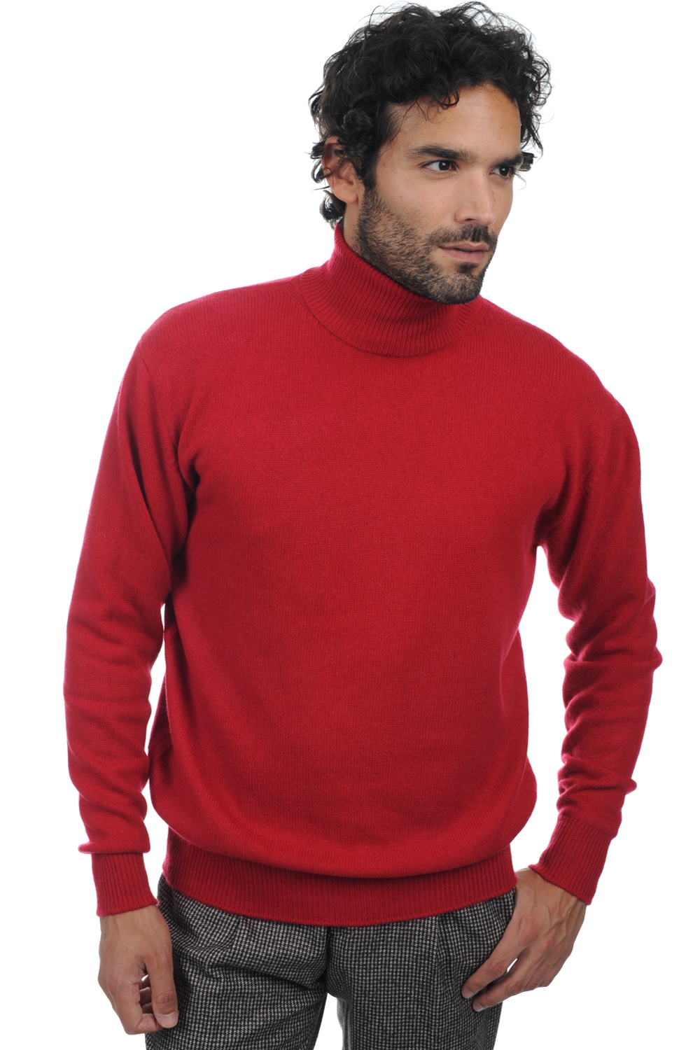Cashmere men chunky sweater edgar 4f blood red m