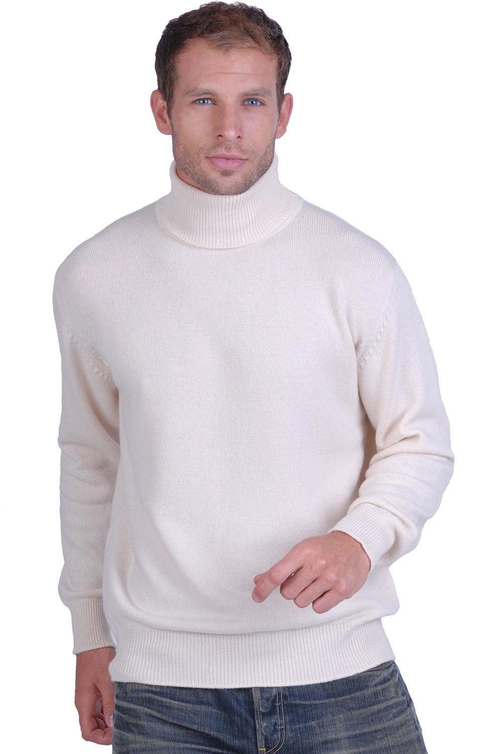 Cashmere men chunky sweater edgar 4f ecru m