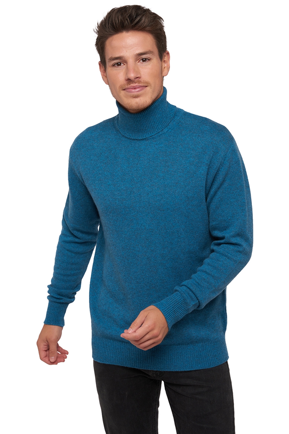 Cashmere men chunky sweater edgar 4f manor blue m