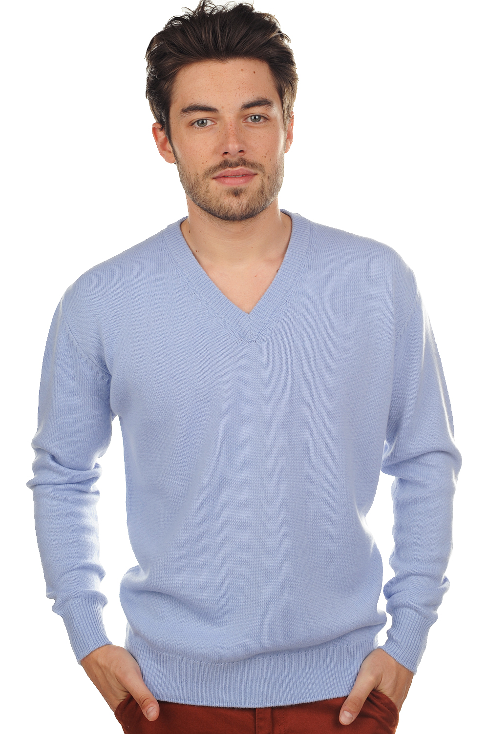 Cashmere men chunky sweater hippolyte 4f kentucky blue m