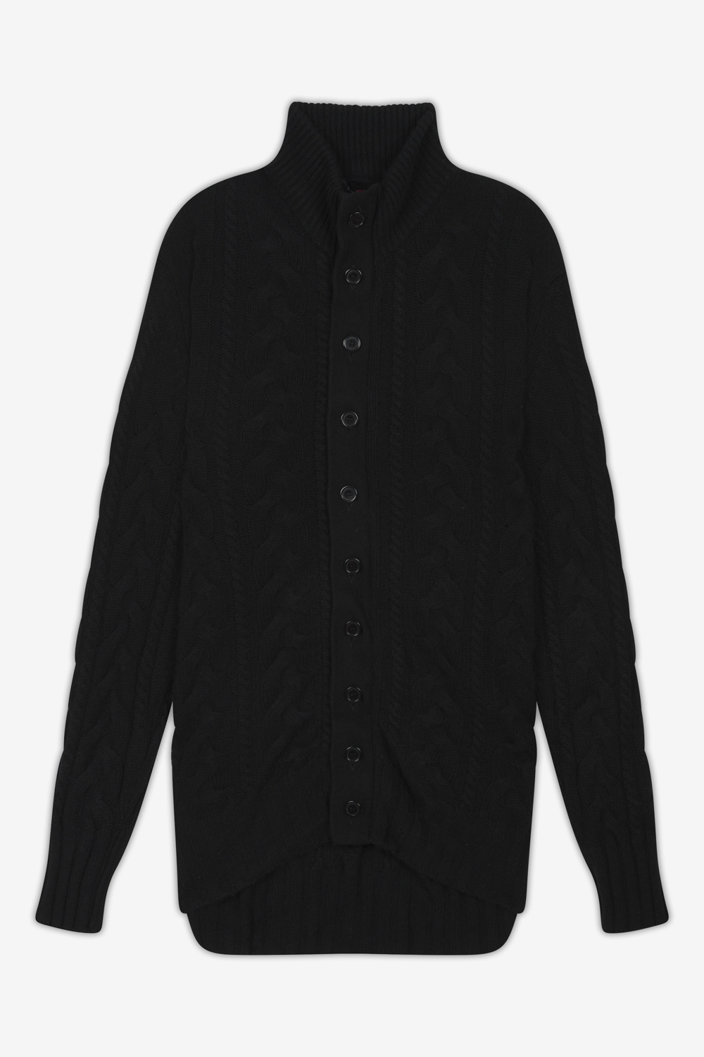 Cashmere men chunky sweater loris black 4xl
