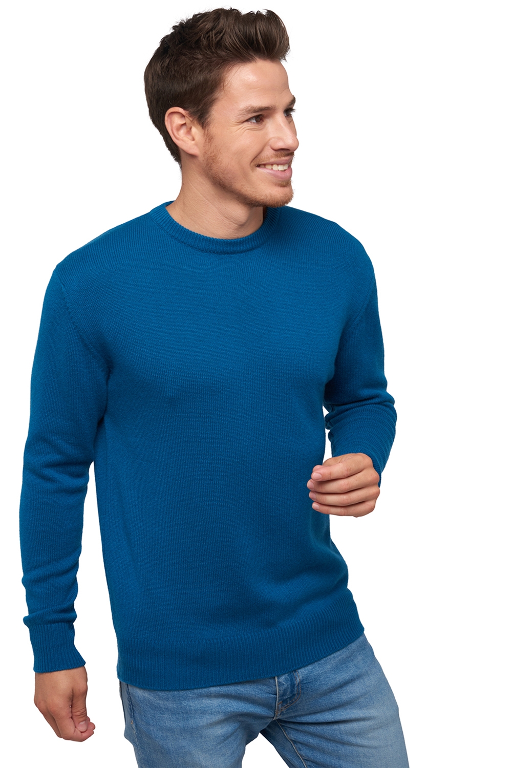 Cashmere men chunky sweater nestor 4f canard blue l