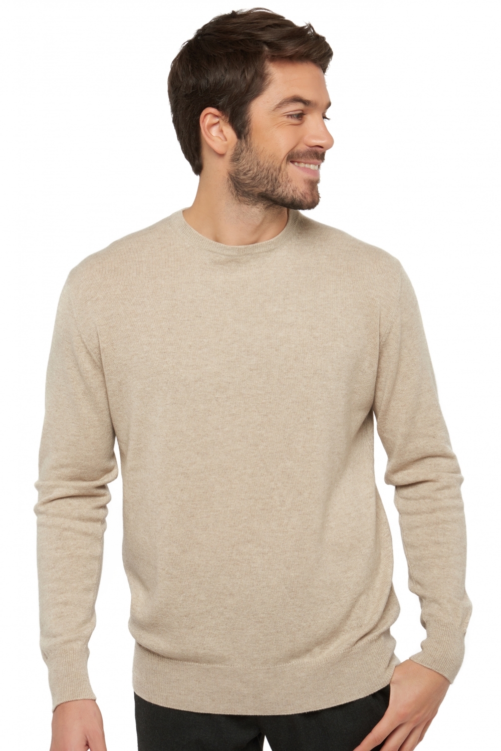 Cashmere men chunky sweater nestor 4f premium pema natural xl