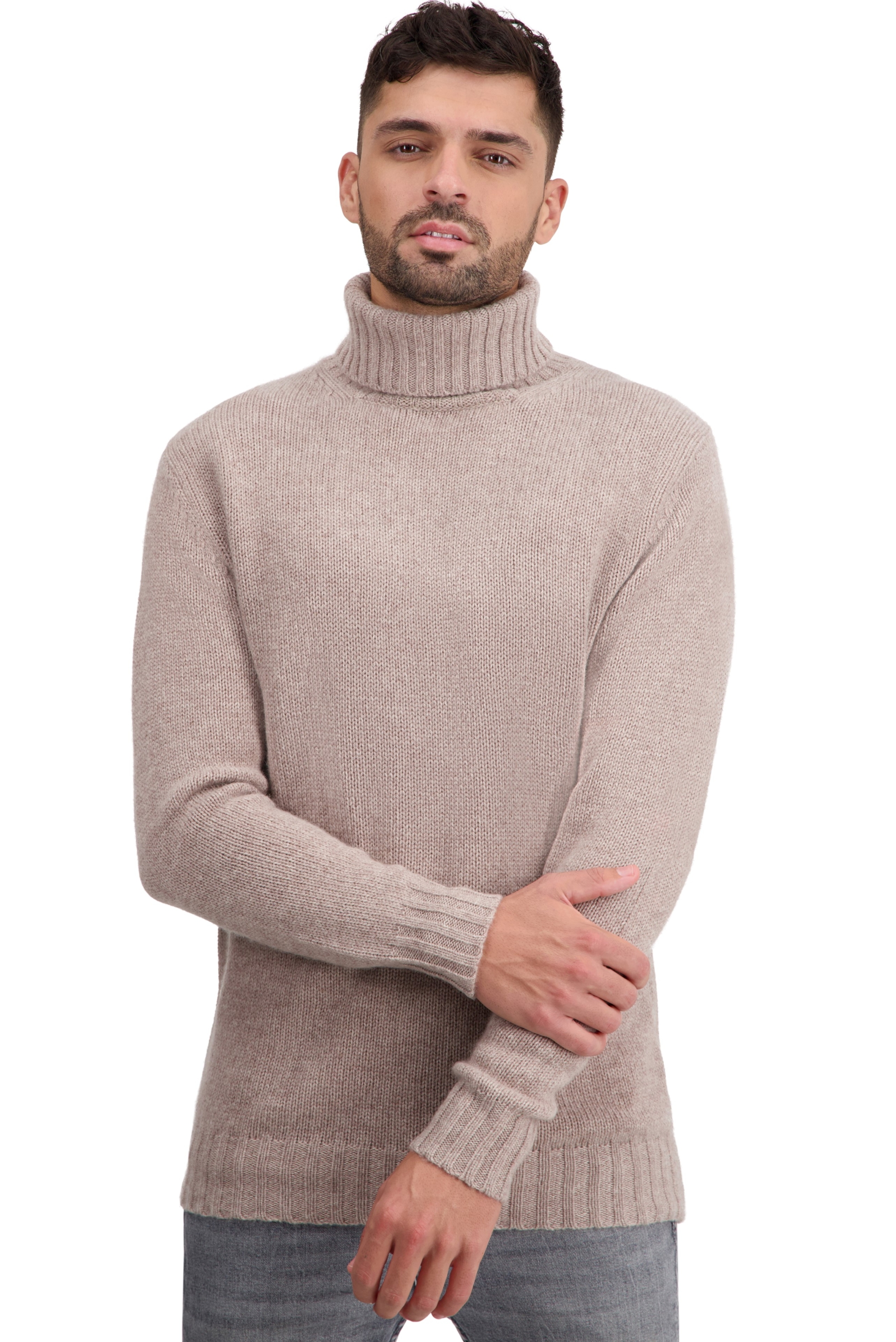 Cashmere men chunky sweater tobago first toast l