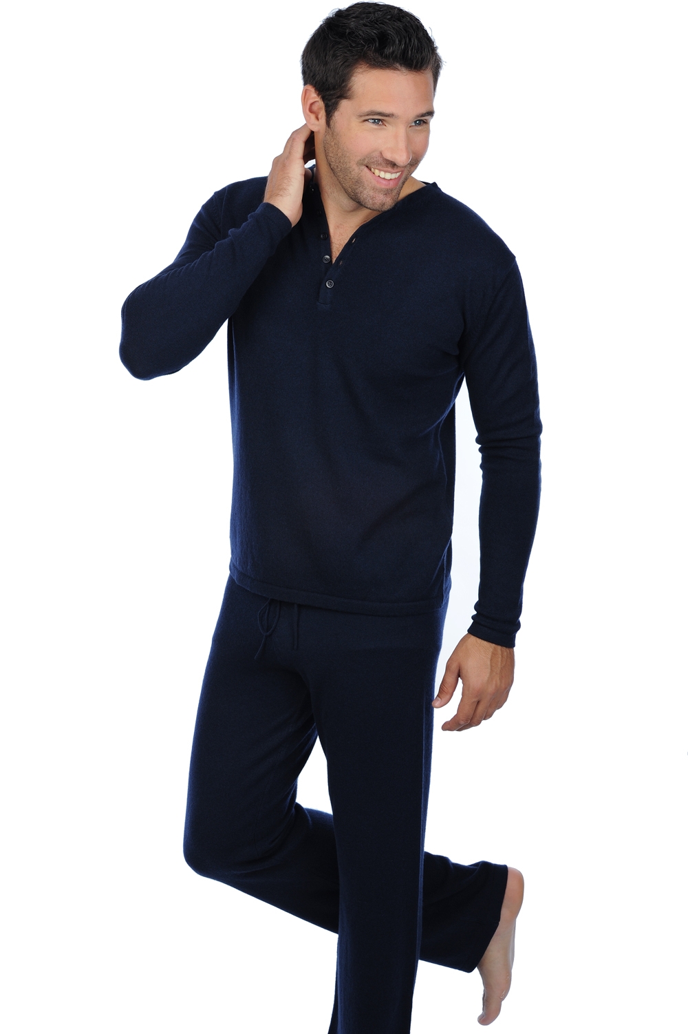 Cashmere men pajamas adam dress blue 3xl
