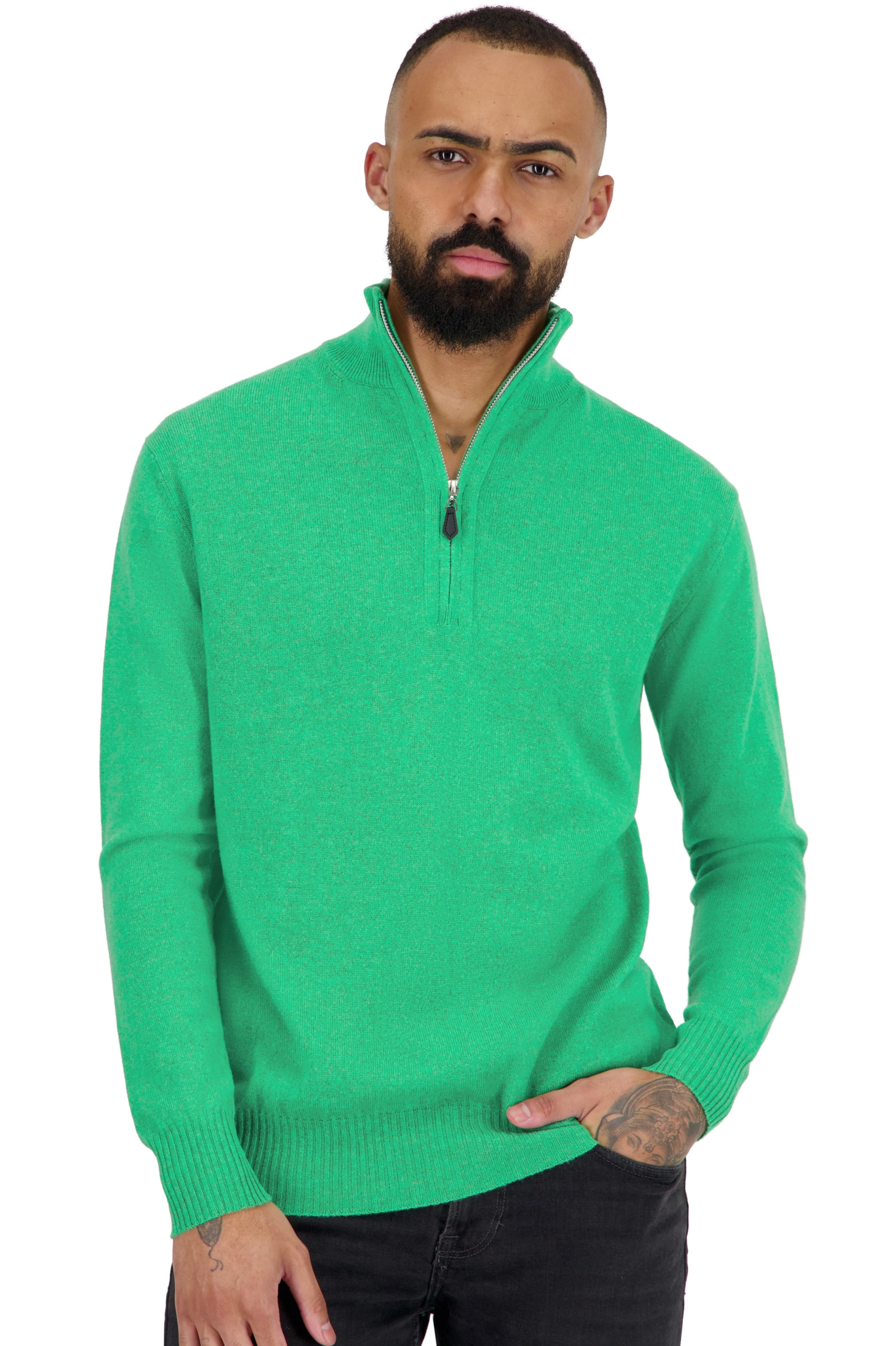 Cashmere men polo style sweaters toulon first midori 2xl