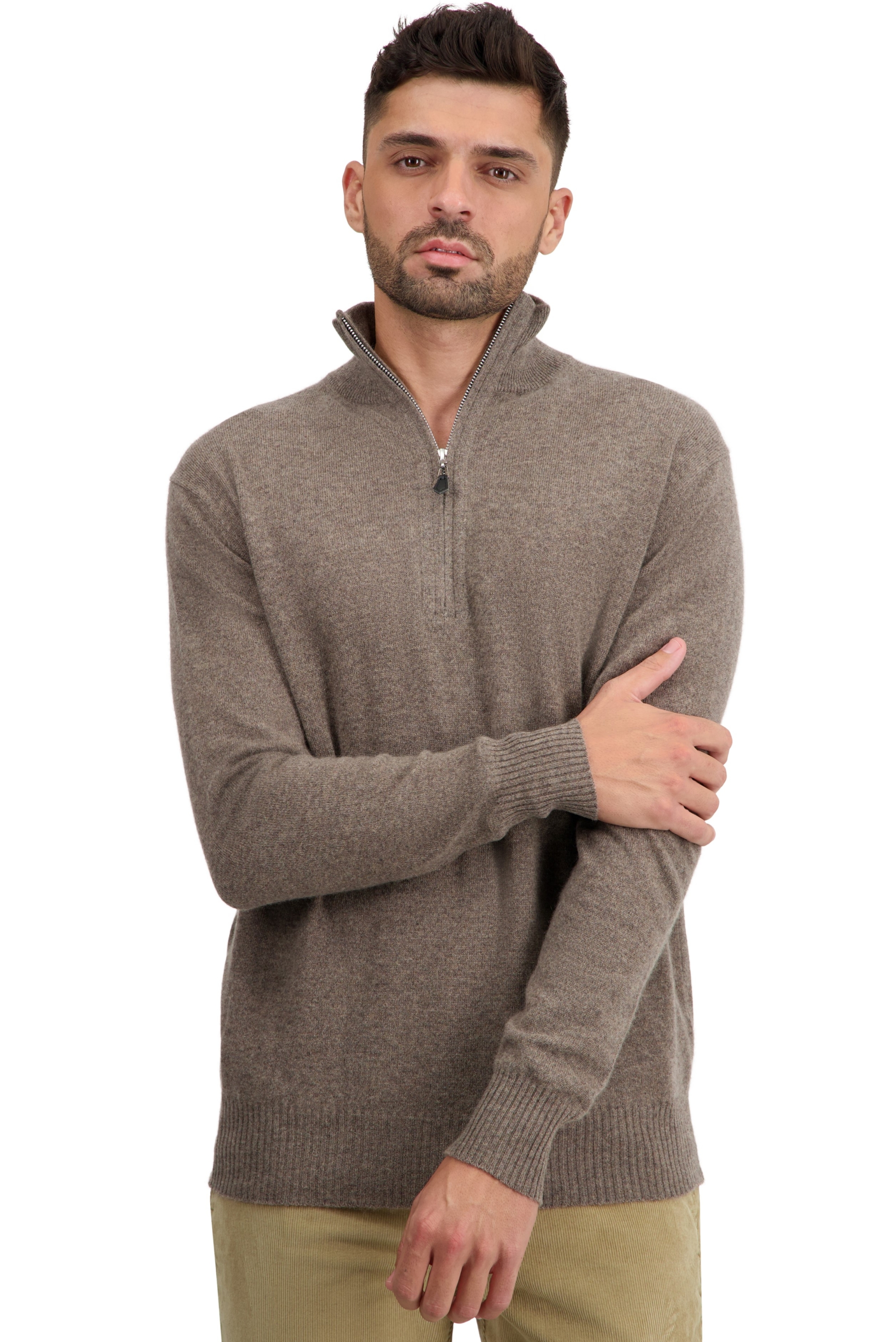 Cashmere men polo style sweaters toulon first otter l