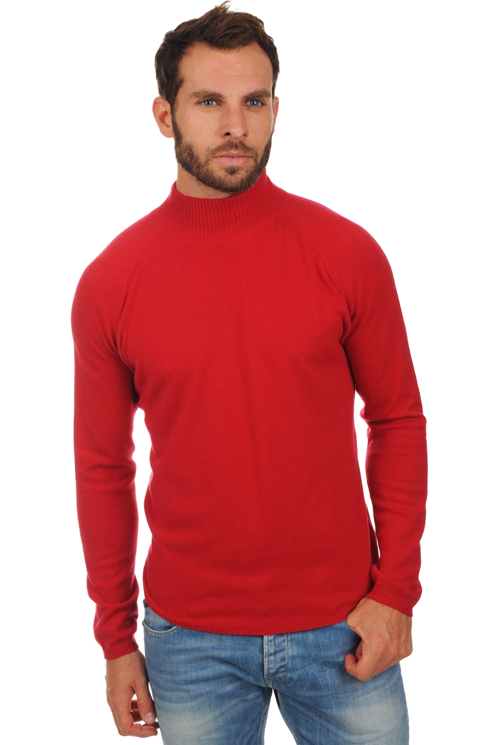 Cashmere men roll neck frederic blood red s