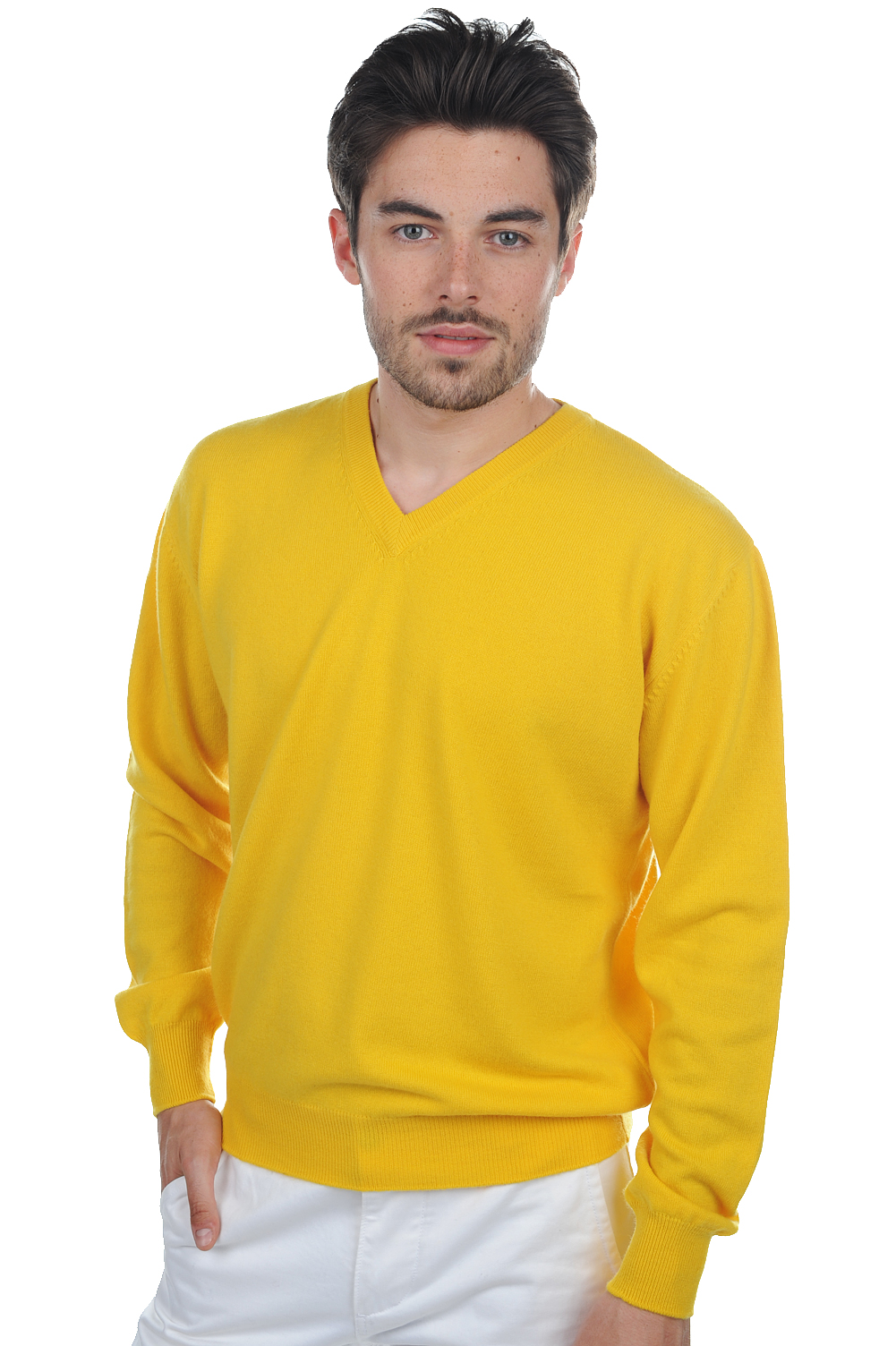 Cashmere men timeless classics gaspard cyber yellow l
