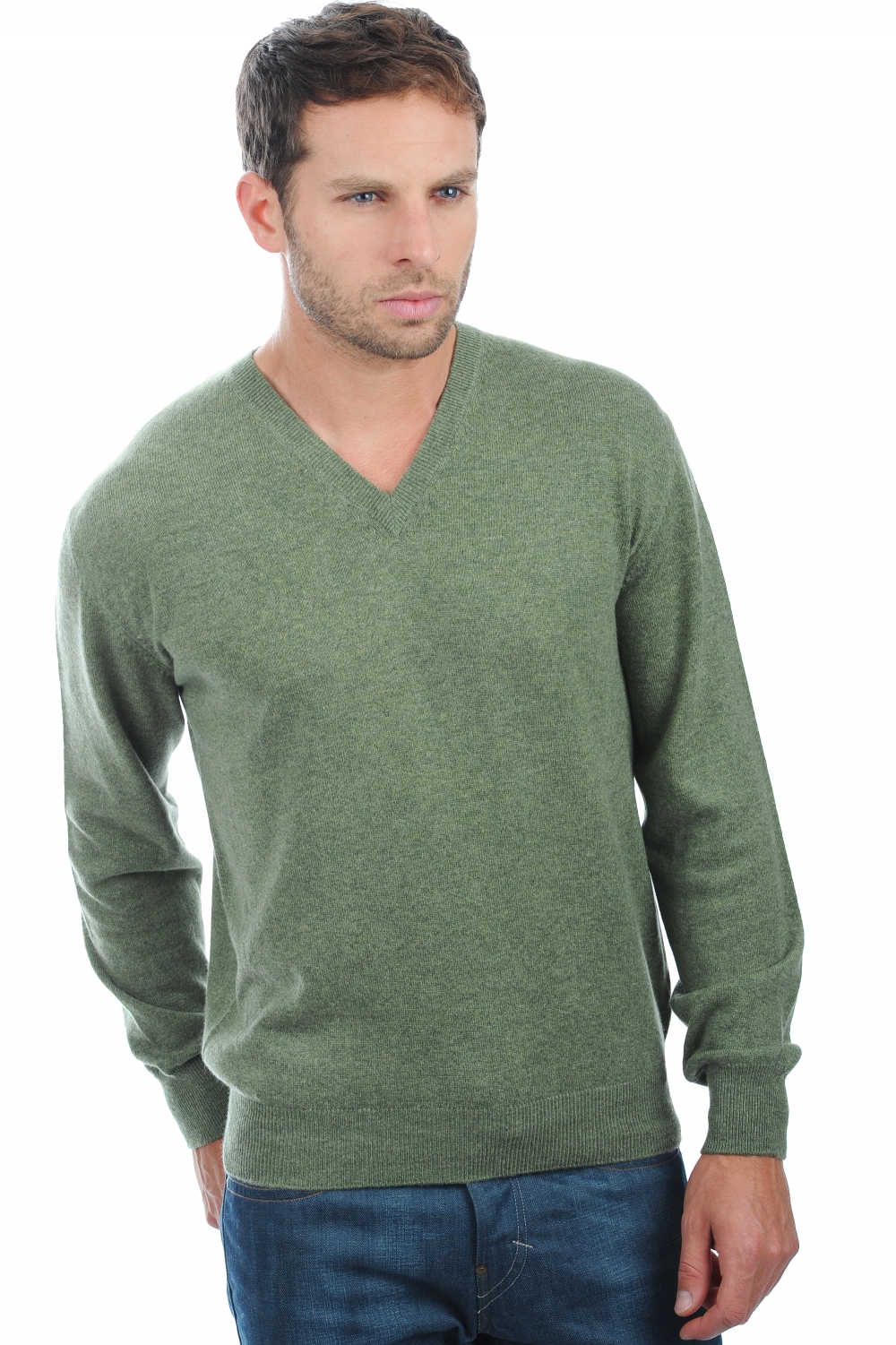 Cashmere men timeless classics gaspard olive chine s