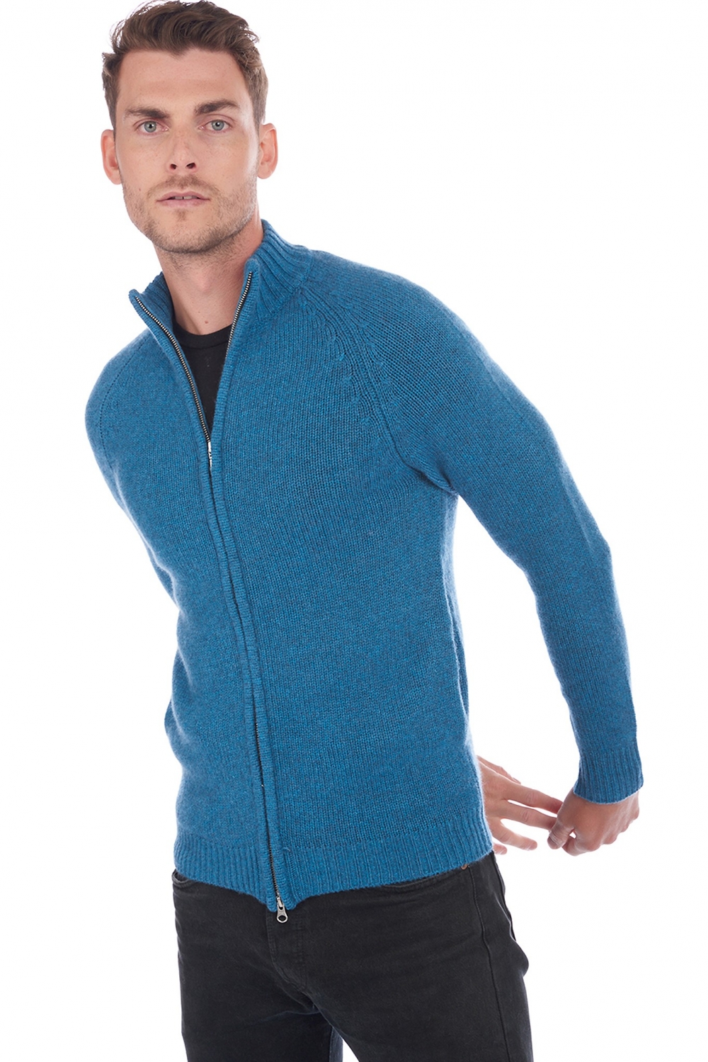 Cashmere men waistcoat sleeveless sweaters argos manor blue l