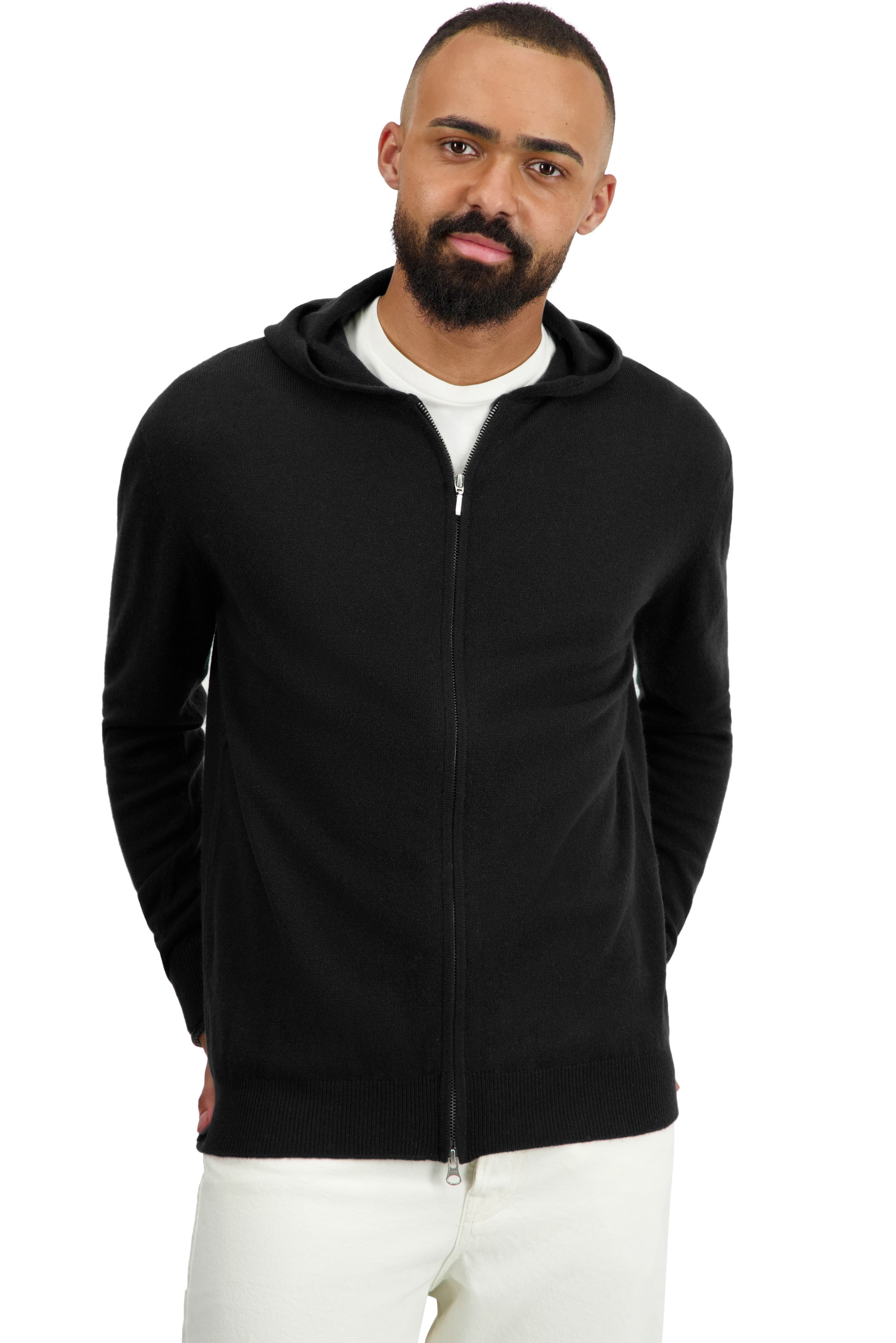 Cashmere men waistcoat sleeveless sweaters taboo first black 2xl
