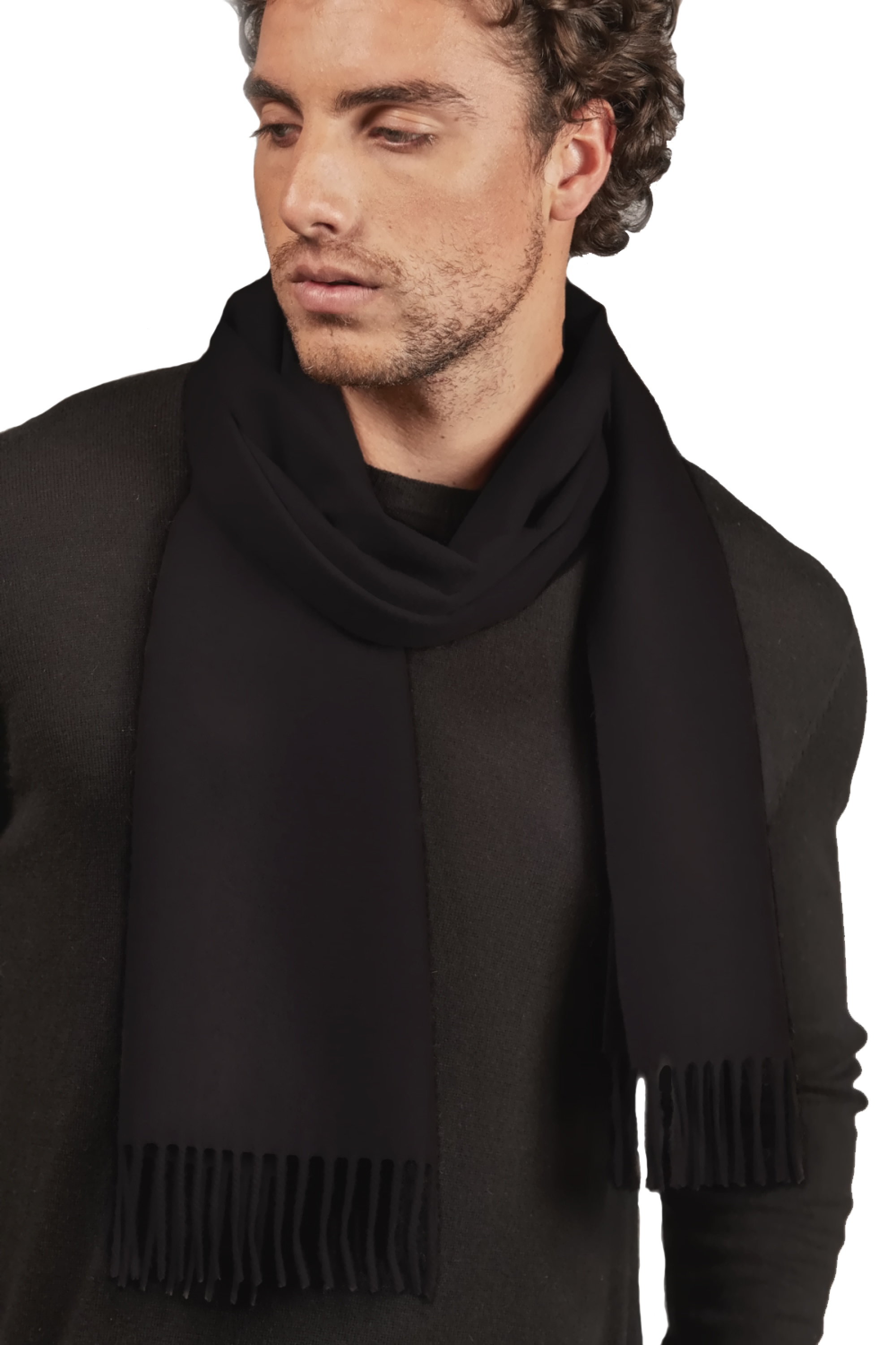 Vicuna accessories scarves  mufflers vicunazak black 175 x 30 cm